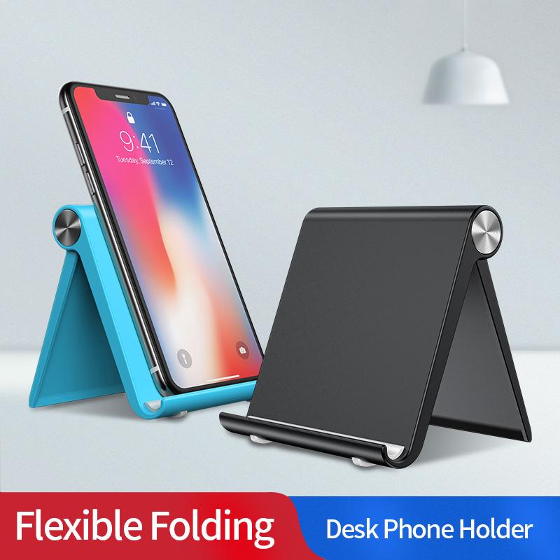 Adjustable Desk Cell Phone and Tablet Stand for iPhone and iPad, Portable Mobile Phone Holder Stand Smartphone Support