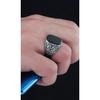 Мужское кольцо из стерлингового серебра 925 пробы с ониксовым камнем