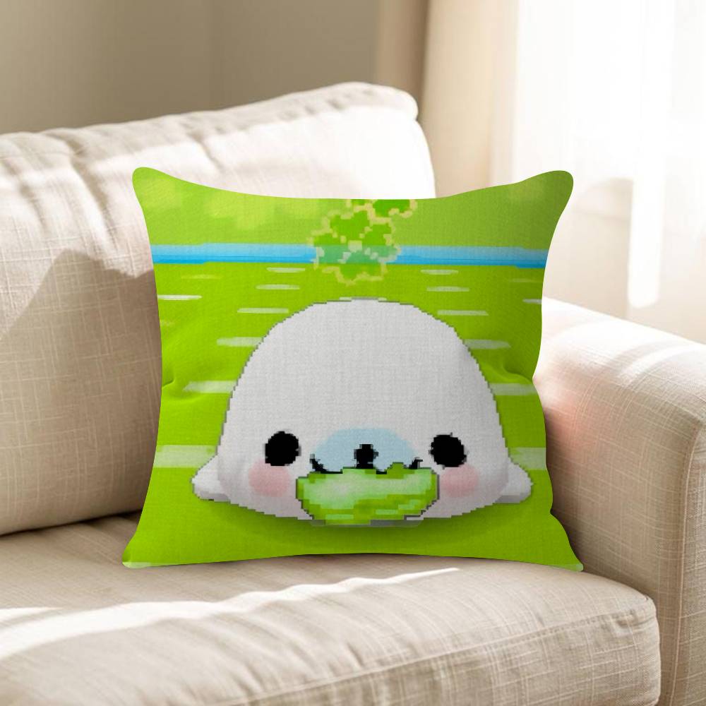 CUTE MMamegoma Seal Anime Pillow Cover Sofa Cushion Cover Home Room Decoration Children Gift