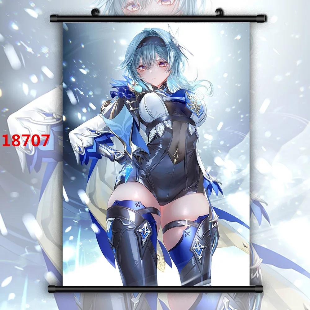 Genshin Impact Eula HD принт баннер настенный постер холст картины и принты фотографии для гостиной домашний декор безрамный