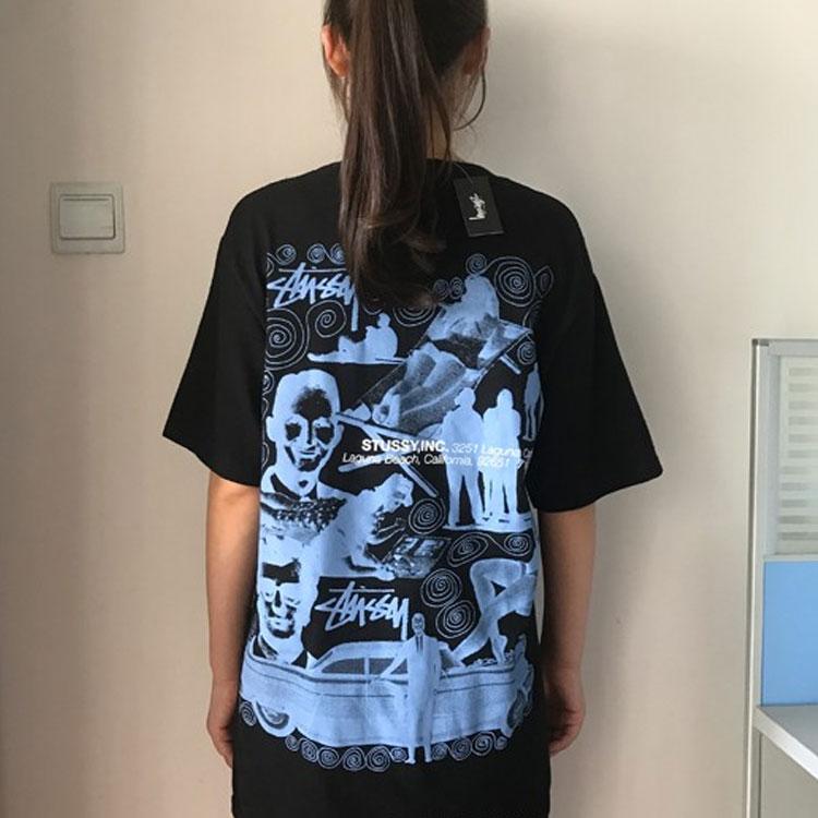 Stussy T-Shirts Unisex Crew Neck Moderate Straight Fit 3903616