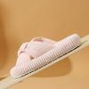 Модные домашние вельветовые тапочки для женщин Модные хлопковые тапочки с перекрестными ремешками Женские нескользящие тапочки на платформе Домашние хлопковые шлепанцы Женские