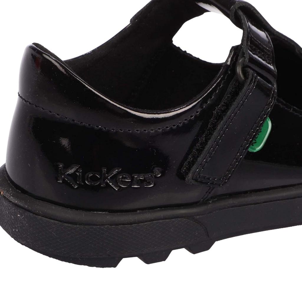 Детские/Подростковые школьные туфли Kickers Plunk из лакированной кожи с Т-образным ремешком