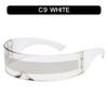 Футуристические узкие солнцезащитные очки Cyclops Visor Laser Eyeglasses UV400 Personality Mirrored Lens Costume Eyewear Glasses Men Glasses