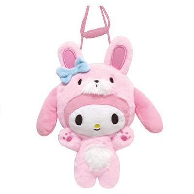 K Company Мягкая подушка на шею с персонажами Sanrio My Melody (Серия Банзай) сумка, (Кролик), SAB-NNP-MM