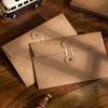 20pcs Retro Kraft Paper Envelope A5 Size Wallet Type White Strap Material File Storage Bag