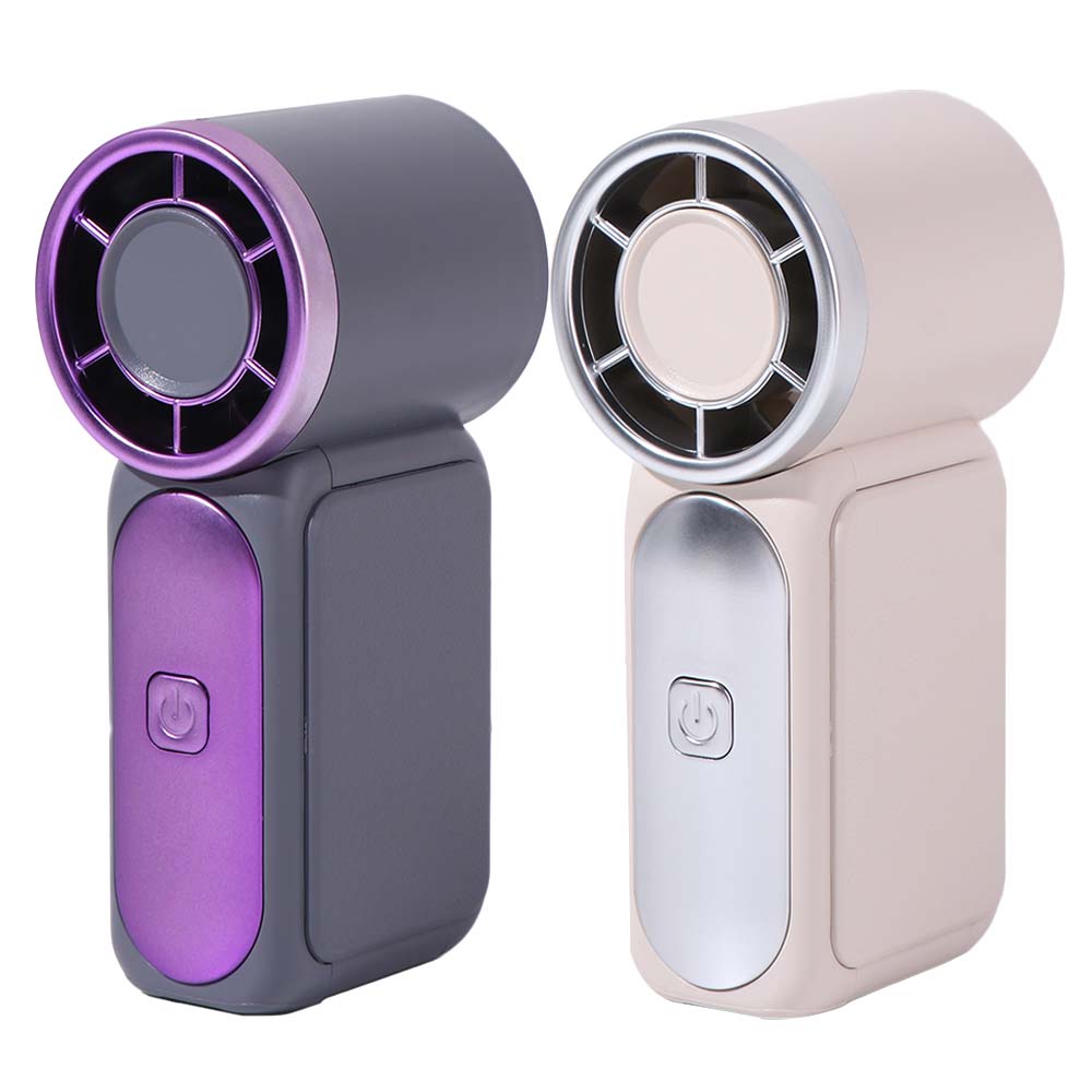 Air Turbo Tech Handheld Turbo Fan LED Display Pocket Fan Powerful USB Rechargeable Fan Home