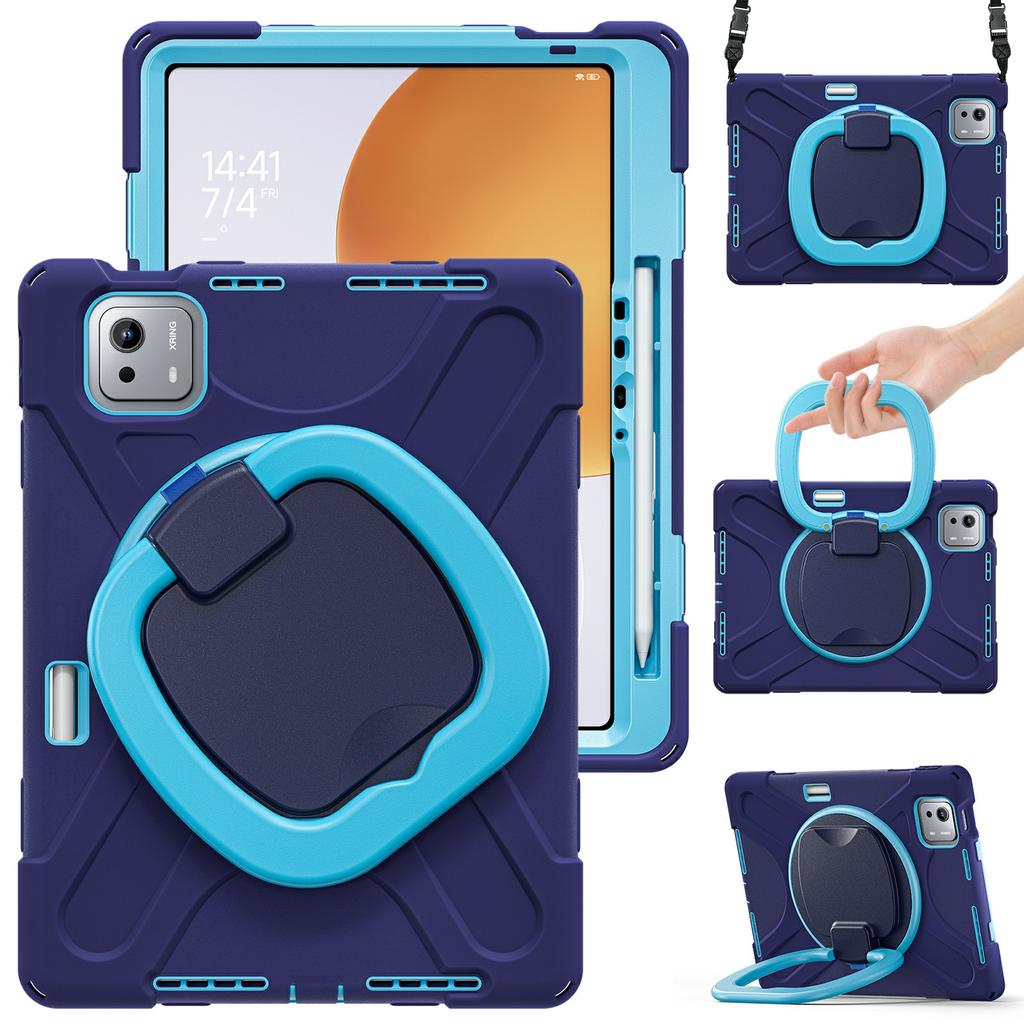 Чехол для Xiaomi Pad 7S Pro 12.5/6S Pro 12.4 с плечевым ремнем TPU+PC+Силиконовая подставка Обложка для планшета
