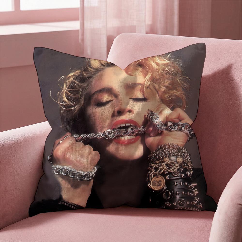 Чехол на подушку M-Madonna Певица, Многоцелевой чехол на подушку для дома и автомобиля - Двусторонний, Мягкий и прочный для ежедневного использования