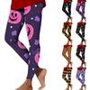 Women's Fashion Halloween Printed Stretch Bottom Pants Stretch Yoga Pants Nine Minute Pants