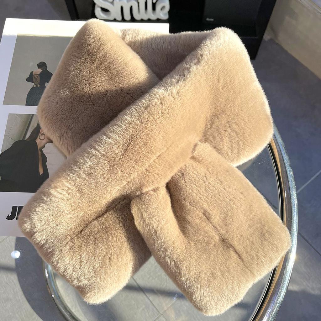 Зимний шарф из искусственного меха унисекс — толстый, вязаный, мягкий и стильный аксессуар для модного теплого комфорта