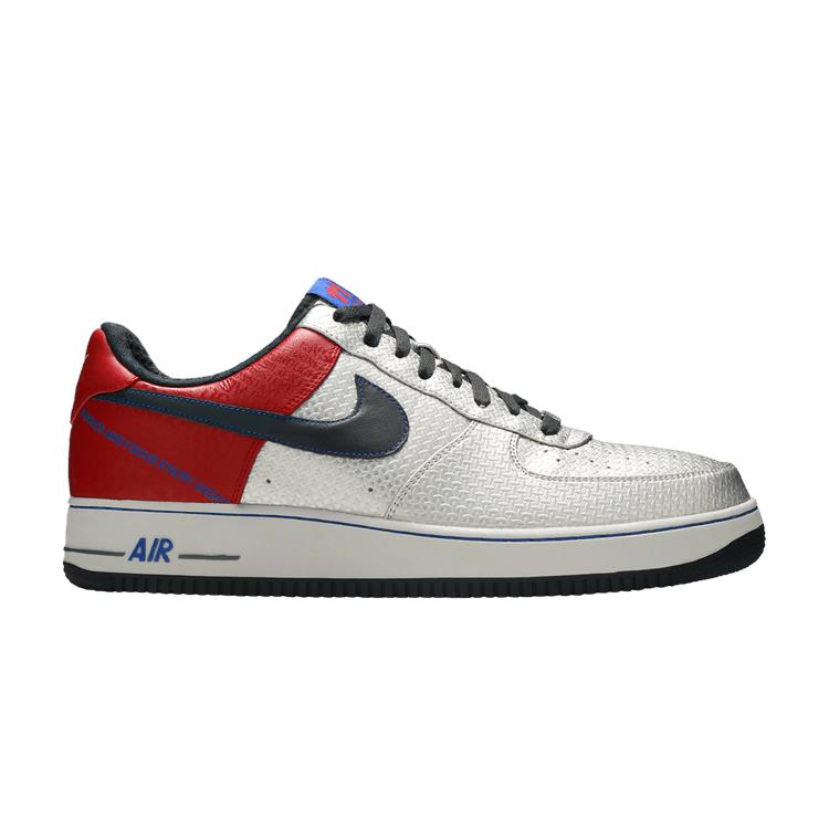 Nike Мужские кроссовки Air Force 1 Premium 07 Jones Original Six Серебристый металлик-серебристый антрацит-красный 315090-001