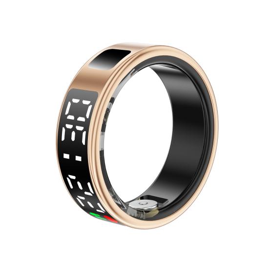 Смарт-кольцо со светодиодным экраном Водонепроницаемое кольцо для отслеживания здоровья Пеший туризм Бег Велоспорт Калории Пробег Пульс Трекер сна Удаленное управление камерой