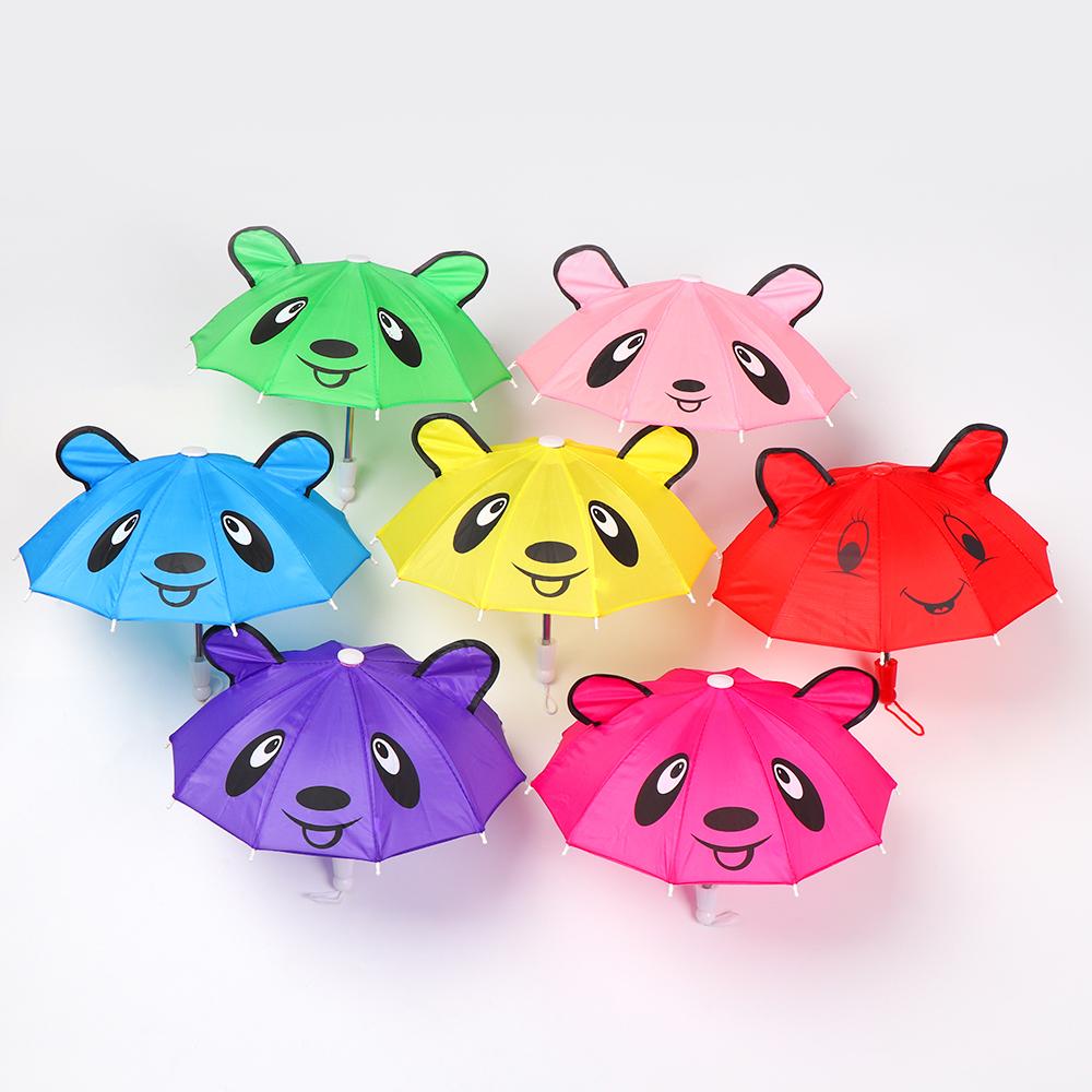 Handmade Dolls Toys Umbrella Doll Accessories Animal Patterns Umbrellas Sunshade