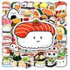 50 Sheets Cute Cartoon Sushi Decorative Stickers Laptop Kpop Toploader Photocard Sticker Book Gift School Stationery