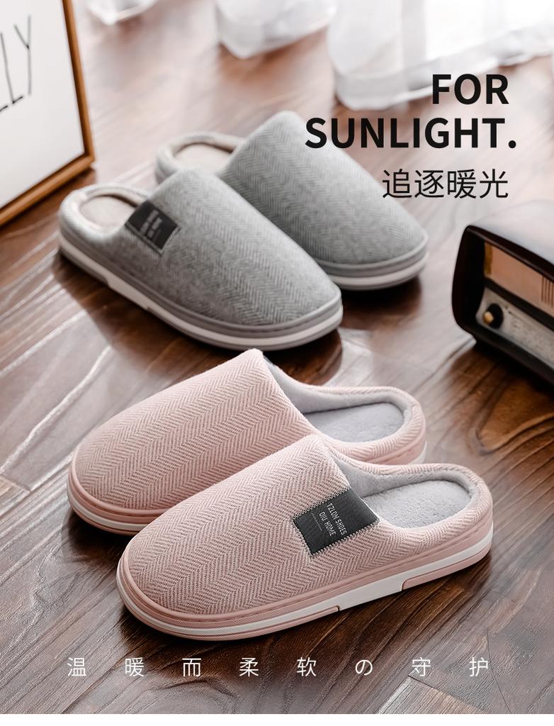 Мужские хлопковые тапочки для дома, нескользящие, для дома, для дома, полукомбинация, каблук, хлопковая обувь, зима