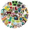 Minecraft 50pcs Game Stickers Pvc Waterproof Lapyop Bike Luggage Suitcase Decals