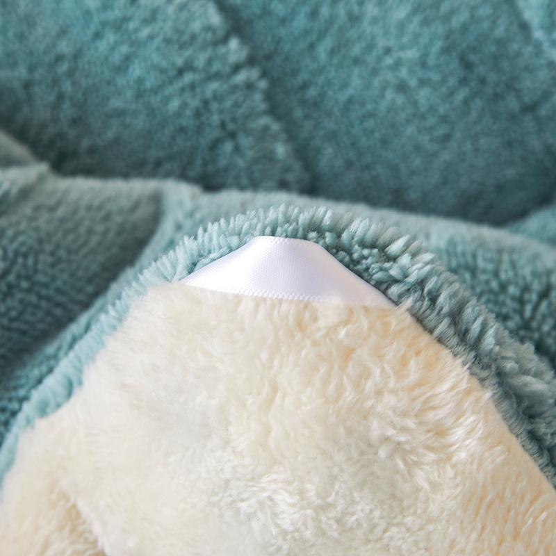Thick Warm Imitation Lambswool Winter Blanket for Bed Soft Jacquard Coral Fleece Quilt Double Sided Plush Weighted Blanket 5kg