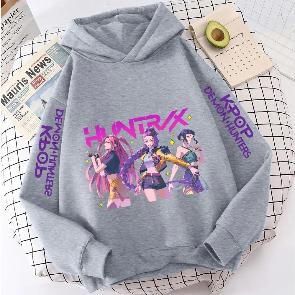 Модные повседневные толстовки с капюшоном K-Pop Охотники на демонов Пуловер Детские наряды Гифка KPop Охотники на демонов Худи Одежда для маленьких девочек и мальчиков
