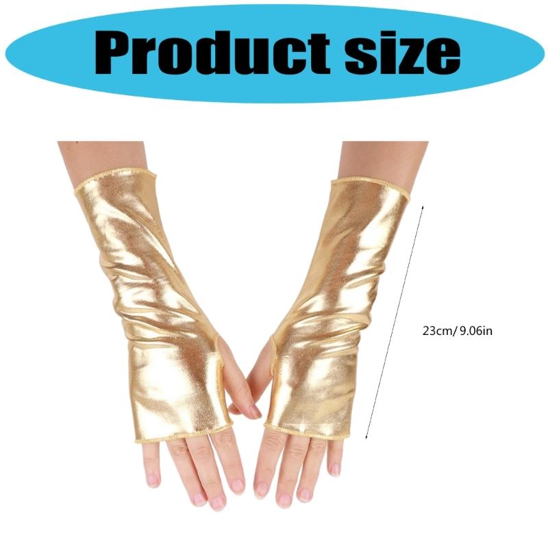 Женские митенки Дышащие Глянцевые Гетры Аксессуар для Танцев Костюм на Хэллоуин