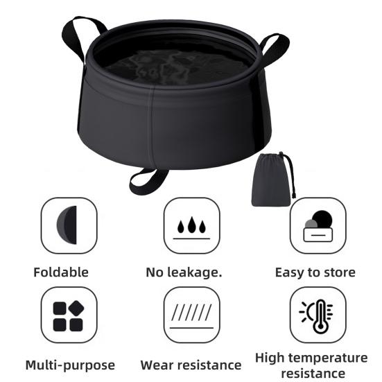 Портативный складной таз для воды, большая емкость, таз для хранения, устойчивая герметичная конструкция, складной умывальник