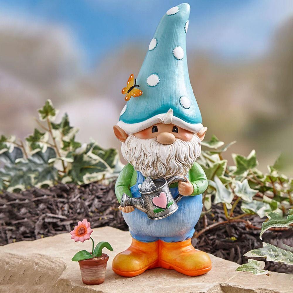 Cartoon Garden Gnome Figurine Resin Craft Elf Dwarf Ornaments Creative Dwarf Miniatures Table