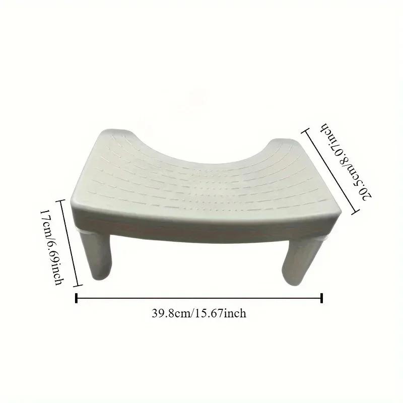 Табурет для унитаза для дома с противоскользящей поверхностью, твердые ножки, утолщенные, табурет для приседаний, аксессуар для туалета для взрослых