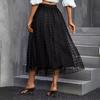 Plus Size Spring/Summer Women Linen Cotton Long Skirts Summer Elastic Waist Skirt