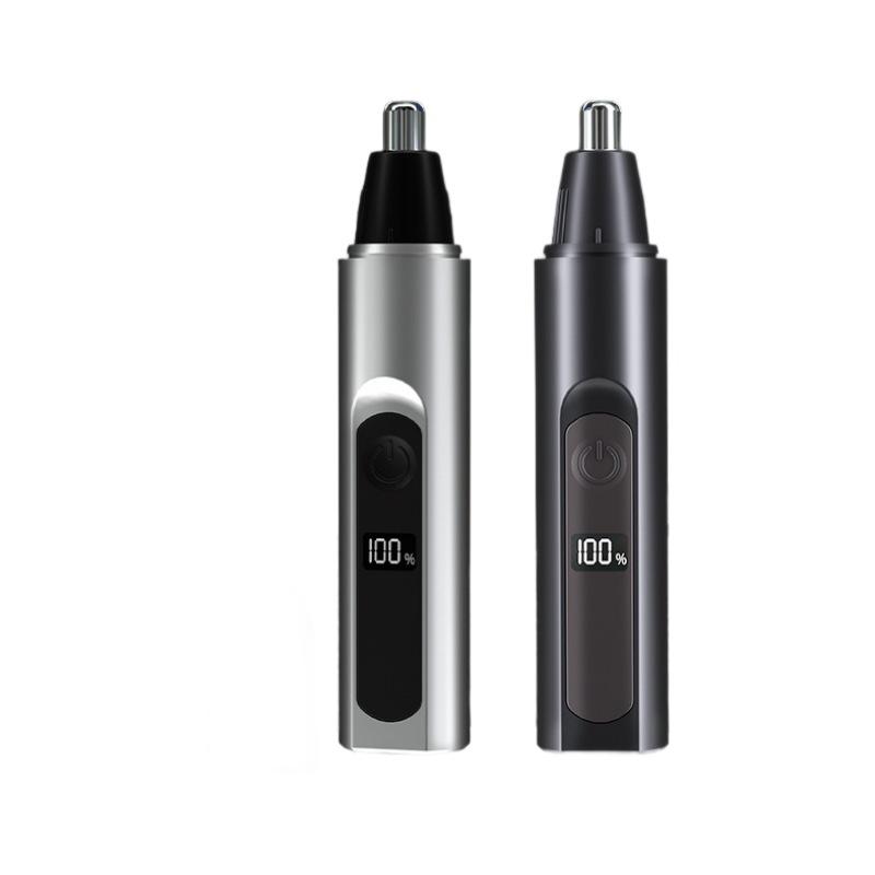 Upgraded Noise-Reducing Nose Hair Trimmer with Intelligent Display and Portable Design.