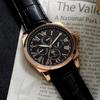 Часы Moon Phase Multi Calendar 5 ATM Водонепроницаемые деловые формальные кожаные часы с ремешком ограниченной модели черного розового золота [Salvatore Mara] мужские SM22105S-PGBK