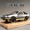 Симуляция Initial D 1/18 Toyota AE86 TRUENO Модель автомобиля из сплава Литая миниатюрная машина Подарок Парню Мальчику Подарок на день рождения