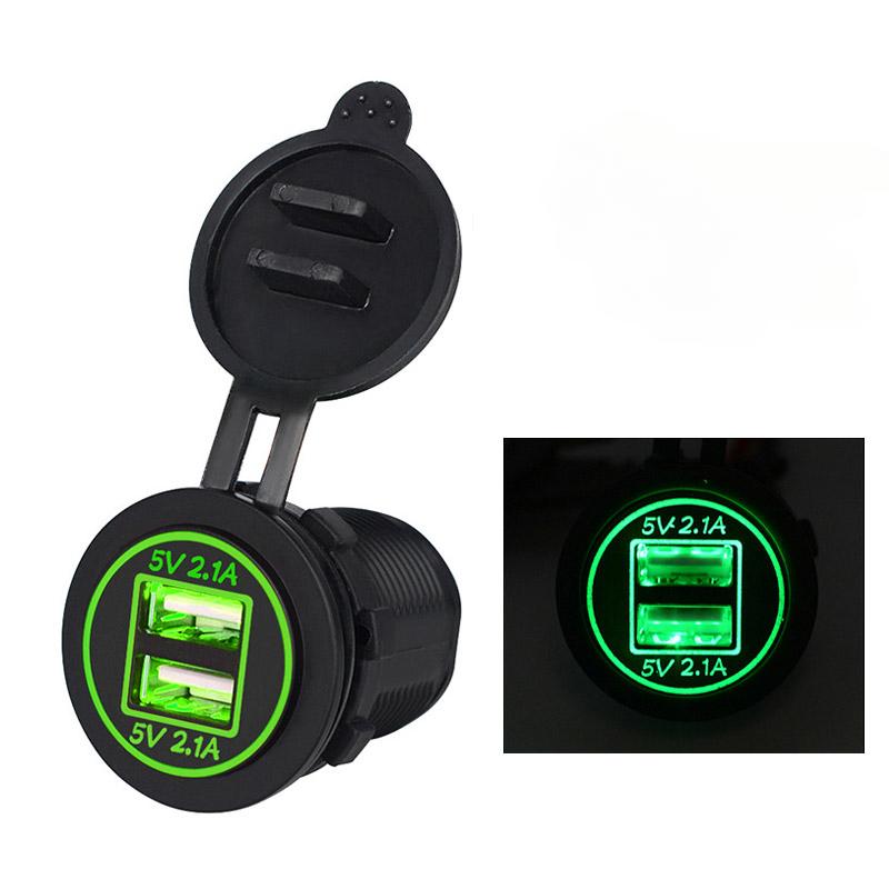 4.2A Dual USB автомобильный мотоциклетный прикуриватель с двумя USB-зарядными устройствами 12 В-24 В автомобильный мотоциклетный прикуриватель розетка с вилкой LE