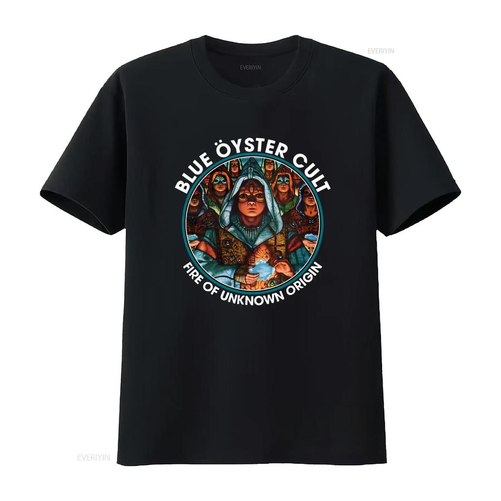 Blue Oyster Cult Огонь Неизвестного Происхождения Хлопковая Футболка S 5XL винтажная Стиранная Удобная дизайнерская одежда Повседневная Унисекс