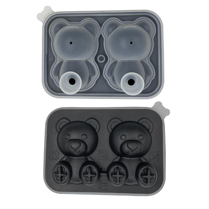 Bear Ice Cube Mould Silicone Ice Cube Home Ice Cream Ice Cream Frozen Ice Ball Ice Box Ice Mould