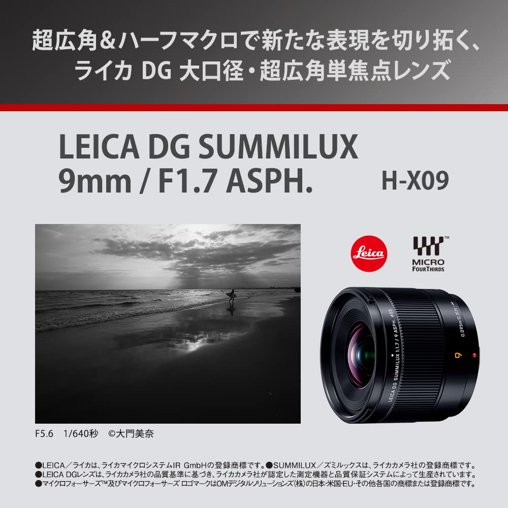 Panasonic Широкоугольный однофокусный объектив Panasonic LUMIX для цифровой однообъективной камеры H-X09