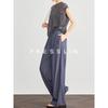 Women's Modal Pleated High-Waisted Wide-Leg Pants