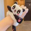 Women Girls Cute Cartoon Panda Hair Scrunchies Bear Elastic Plush Hair Sweet Cat Ponytail Hair L4U6