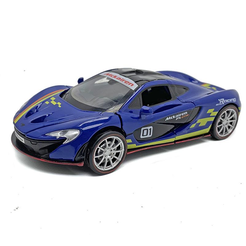 Масштаб 1/32 P1 GTR, литая под давлением модель автомобиля, игрушечный автомобиль с откатным механизмом, звуком и светом для детей, коллекция подарков для мальчиков и девочек