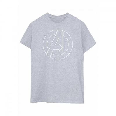 Avengers Футболка с контурным логотипом унисекс для взрослых