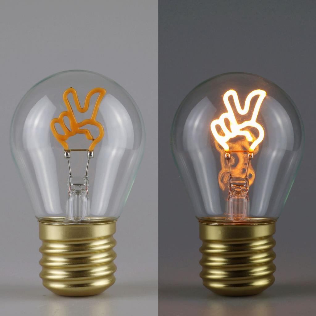 Cute Cartoon LED Bulb Night Light, Rechargeable, Colorful Decorative Portable Lamp