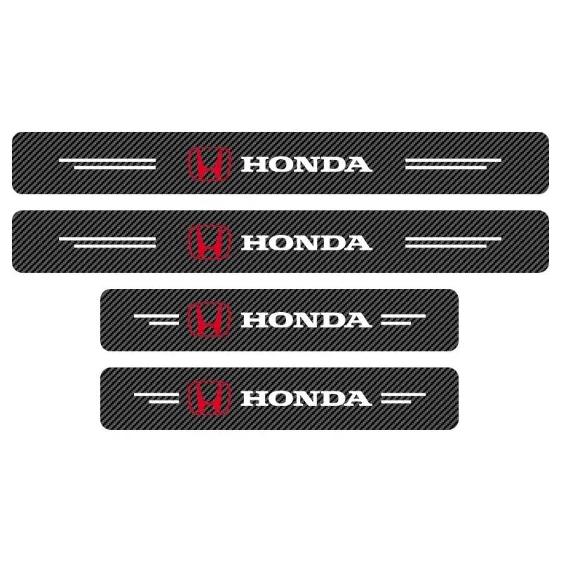 Подходит для автомобиля Новая Honda 4 шт. Автомобильная наклейка из углеродного волокна Водонепроницаемые наклейки на пороги дверей автомобиля Для Honda Civic Jazz Accord Pilot Passp