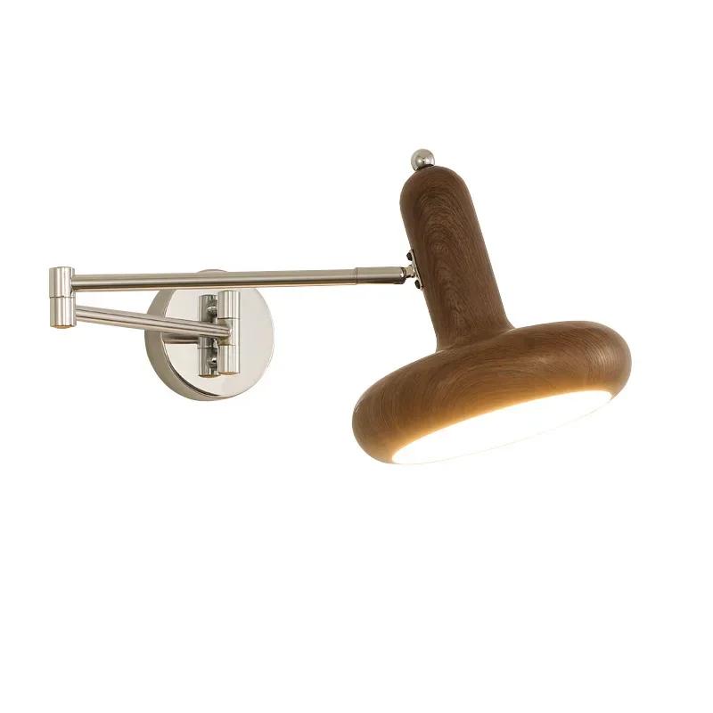 Средневековый светодиодный настенный светильник кремового цвета, выдвижное освещение в стиле «ветер» для спальни, прикроватных тумбочек, кабинета, гостиной, прихожей, внутренние светильники