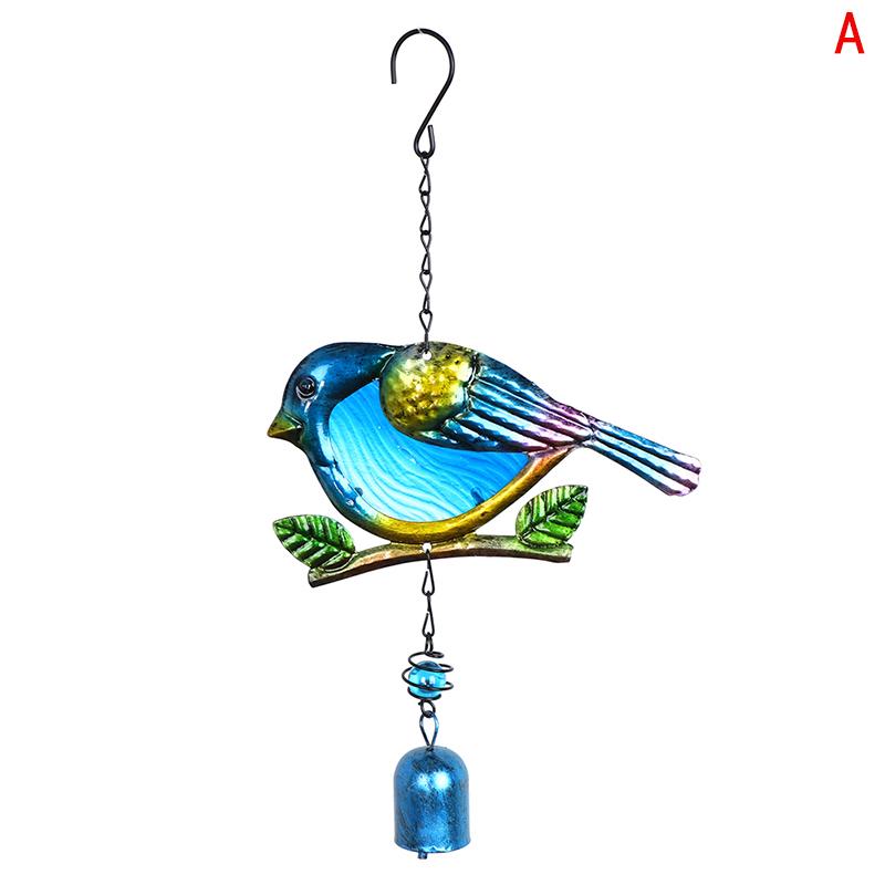 Портативные металлические стеклянные декоративные колокольчики с милыми птичками, подвесные колокольчики