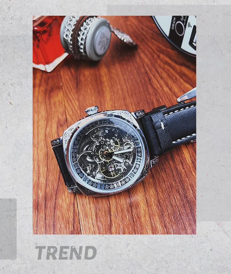 Мужские автоматические панк-часы Duke of Lorraine 8837 из нержавеющей стали