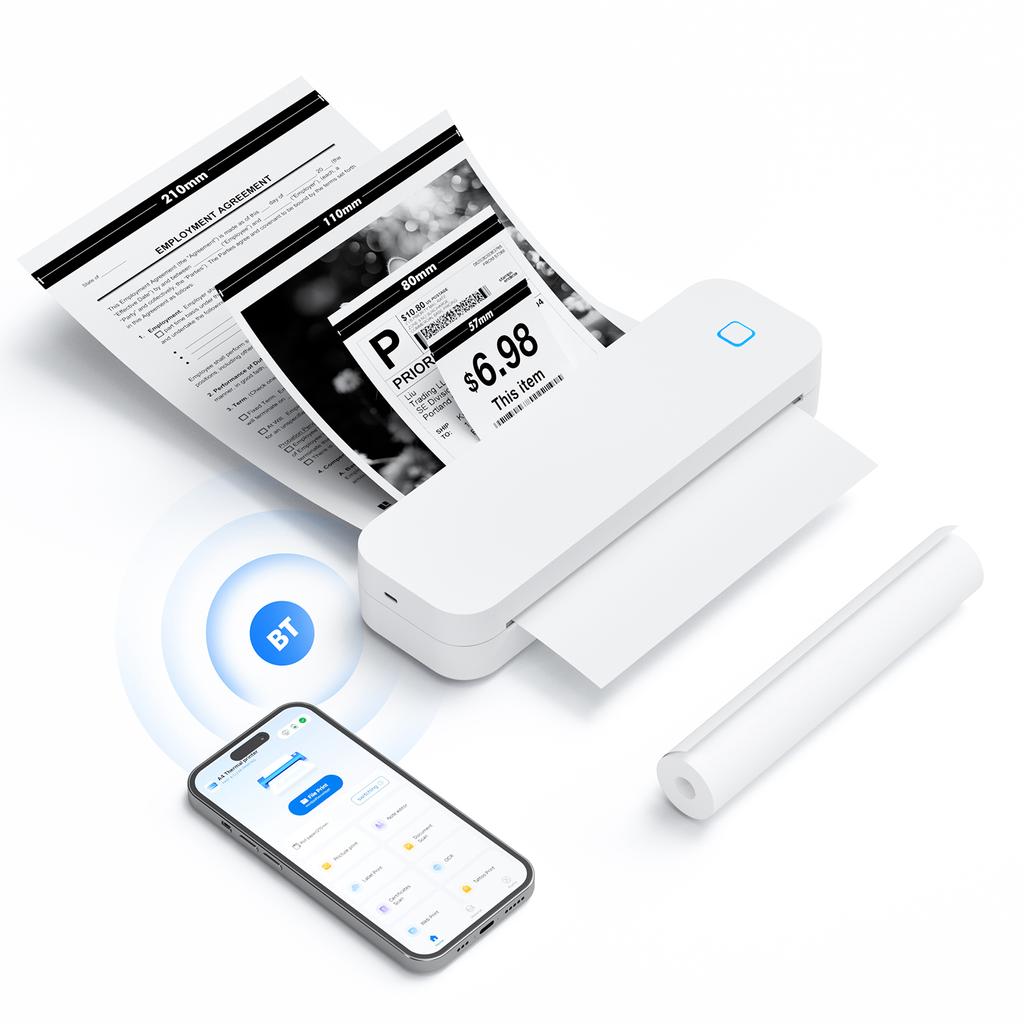 Беспроводной портативный термотрансферный принтер D80 для переноса тату формата A4 - Компактный и простой в использовании