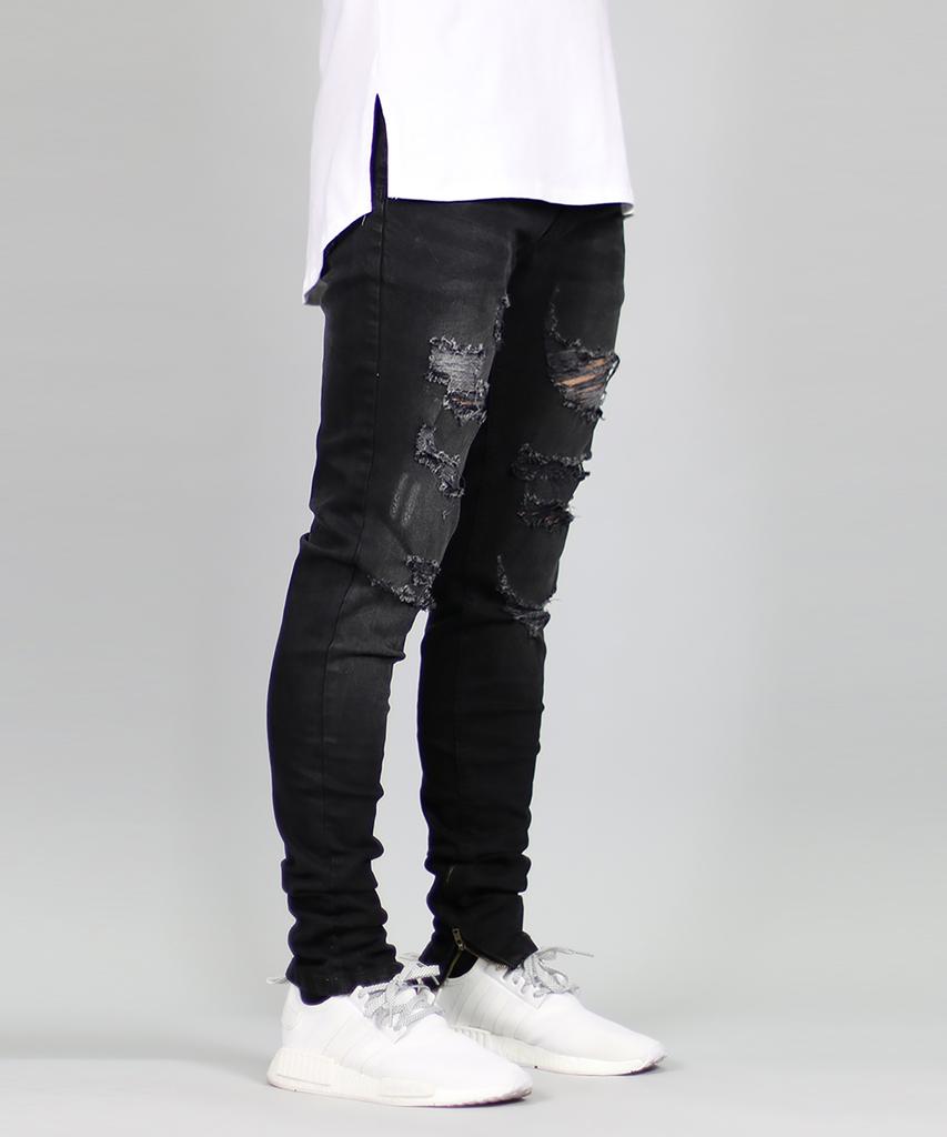 Джинсы Haipeodenim Black Gao с молнией