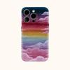 Пастельный чехол для телефона со звездным небом и облаками для IPhone 17AIR 16E 16 15 14 13 12 11 17 Pro Max Plus Двухслойная задняя крышка