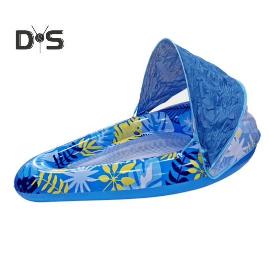 Плавающий бассейн с навесом, надувной шезлонг для взрослых, плавательный бассейн, водное кресло, шезлонг для летних пляжных вечеринок, водных развлечений