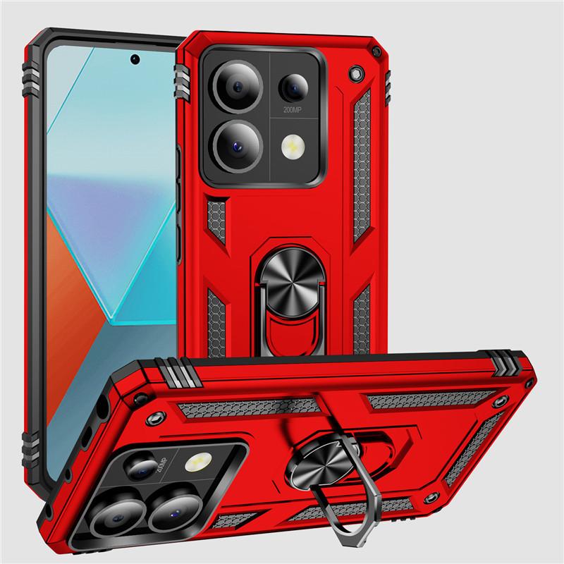 For Poco X6 5G Case Armor Shockproof Phone Case For Poko Little X6 X 6 Pocox6 5G Anti-Fall Finger Ring Holder Magnetic Cover