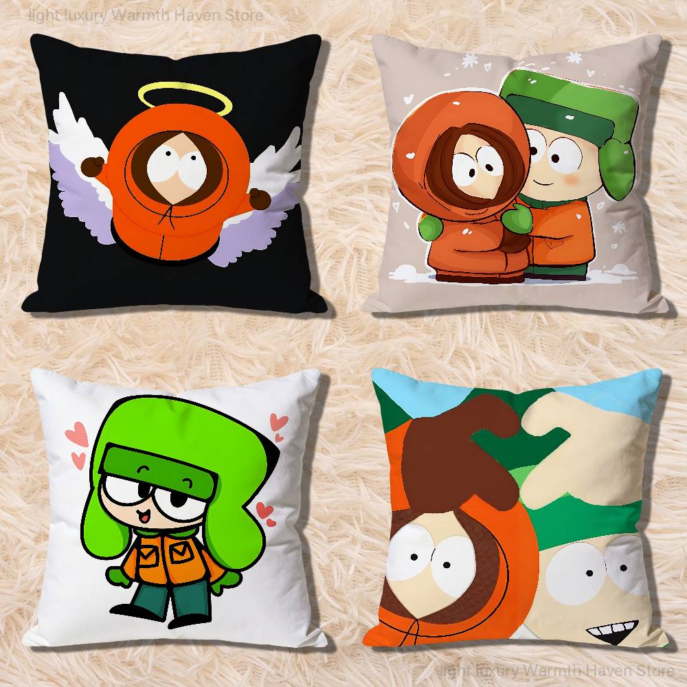 Funny SSouth ParksS Anime Celebrity Merchandise AllMatch Printed Pillow Case Sofa Car Office Room Decoration Protector